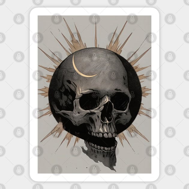 Death Mask Sticker by Sheptylevskyi